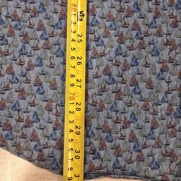 Bugatchi Mens Classic Fit Cotton Long Sleeve Sailboat Print Flip Cuff Size XXL. - Picture 11 of 11